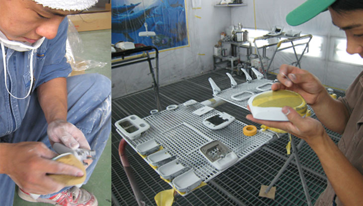 イージーグラフィックスは、パーツにペーパーをあて、マスキングします