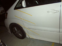 キズへこみ板金塗装アルファード