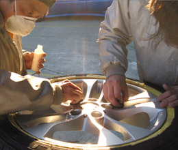 ホイールコーティング!コーティング剤塗付