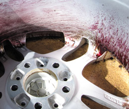 ホイールコーティング!ホイールの裏側から綺麗に