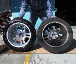 ホイールコーティング!ホイールの裏側が綺麗になった状態