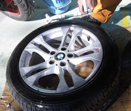 ホイールコーティング!ホイールの表側を綺麗に